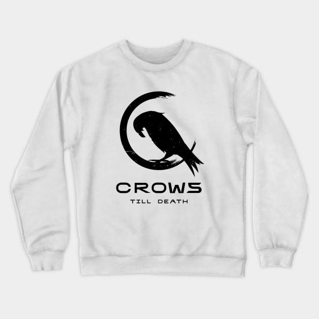 Crows - Till Death Crewneck Sweatshirt by BadCatDesigns